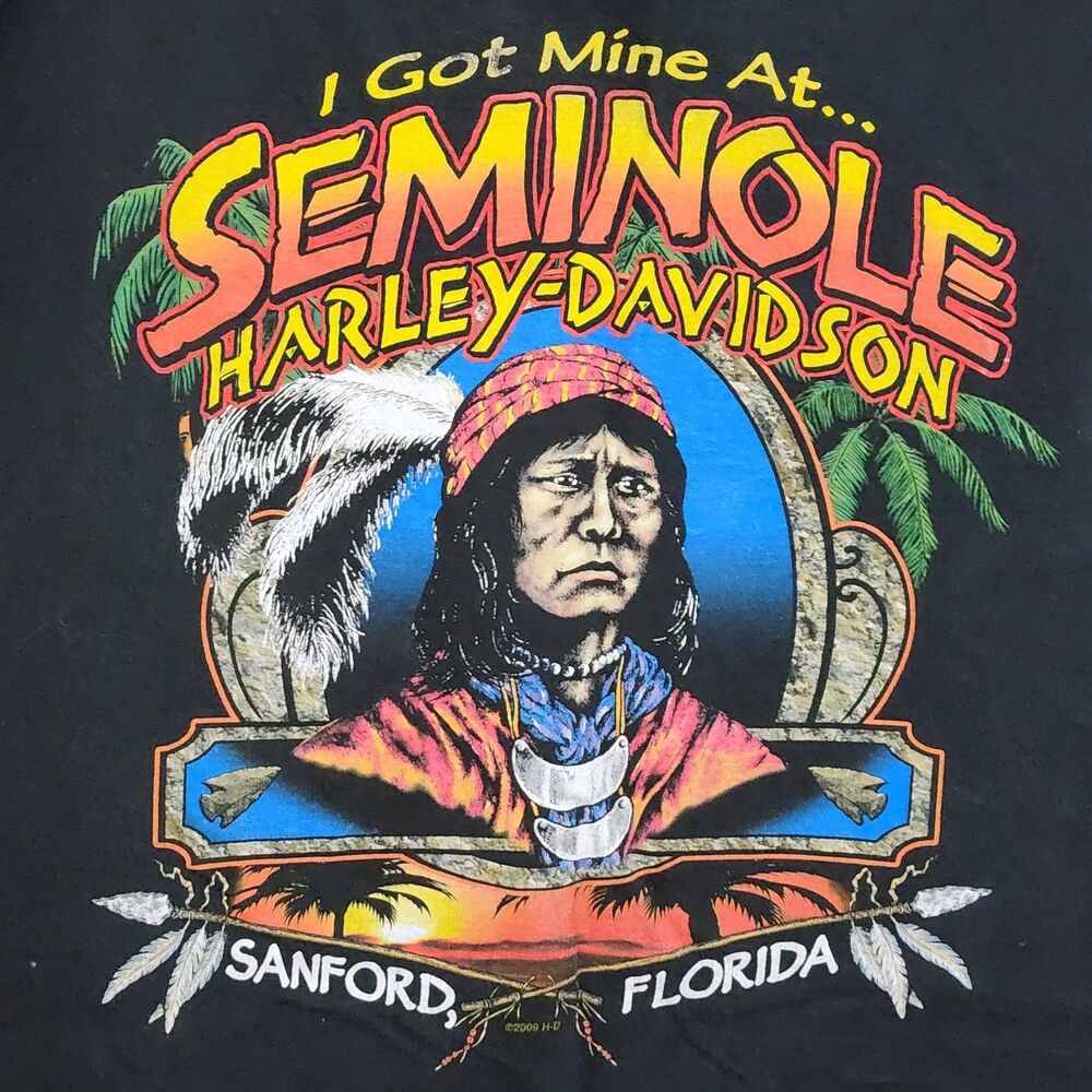 2009 Harley Davidson Shirt Size 4XL Black Seminole Florida